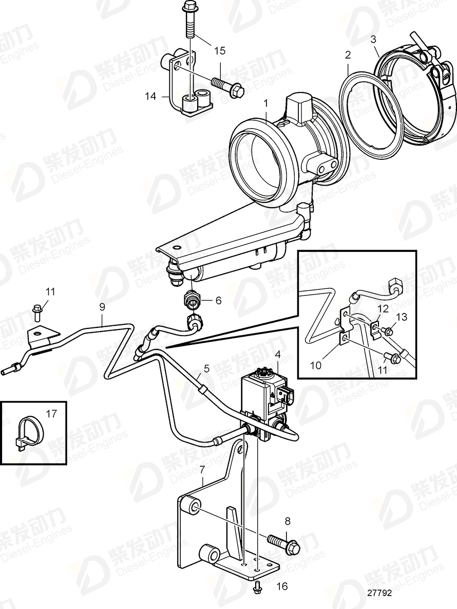 VOLVO Air valve 21739606 Drawing